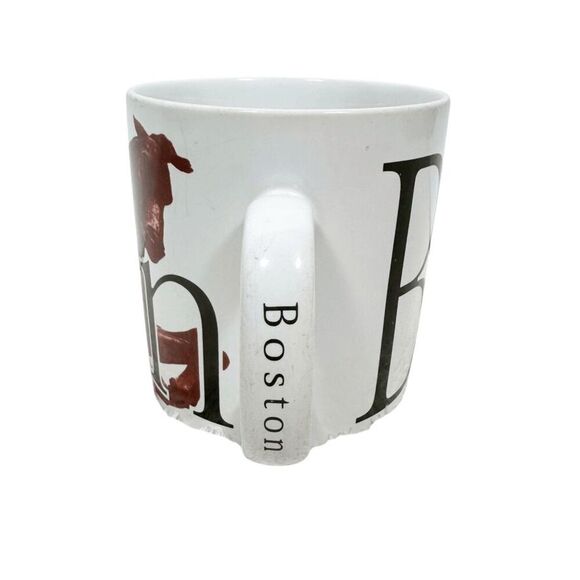 Vintage Starbucks Coffee Mug BOSTON Paul Revere STATUE CITY RARE 1994 North End - Picture 2 of 12